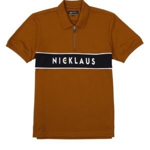 Jack Nicklaus Jaden Polo Shirt Pria Slim Fit Tapenade Brown