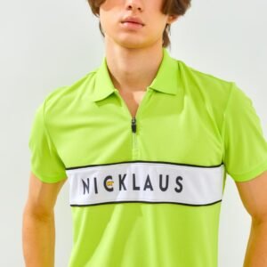 Jack Nicklaus Jaden Polo Shirt Pria Slim Fit Acid Green