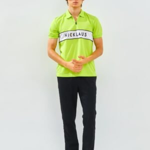 Jack Nicklaus Jaden Polo Shirt Pria Slim Fit Acid Green