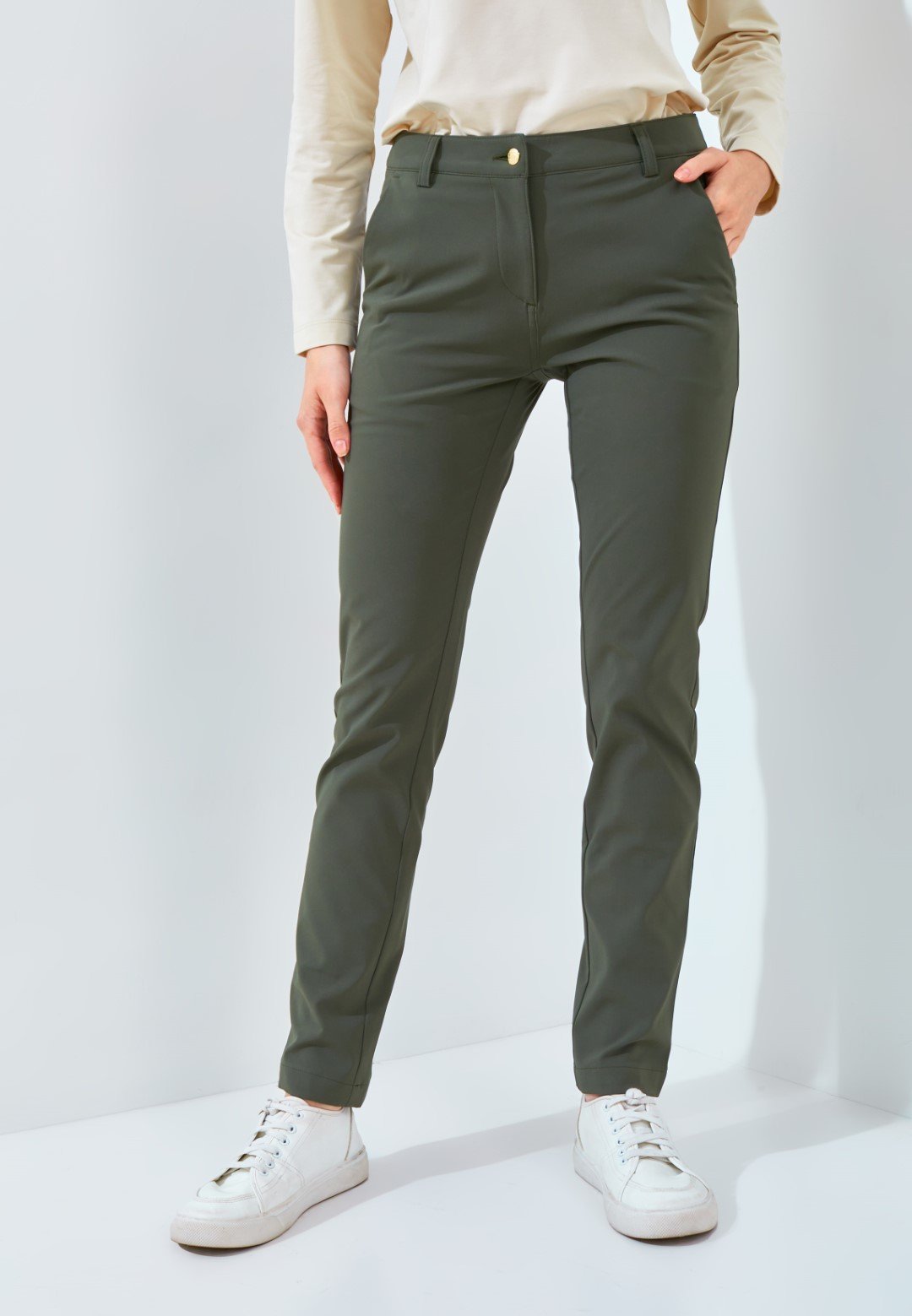 Jack Nicklaus Jenny Premium Pants Ladies Slim Fit Virtual Olive