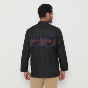 Jobb Abbas Baju Koko Pria Lengan Panjang Regular Fit Dark Grey