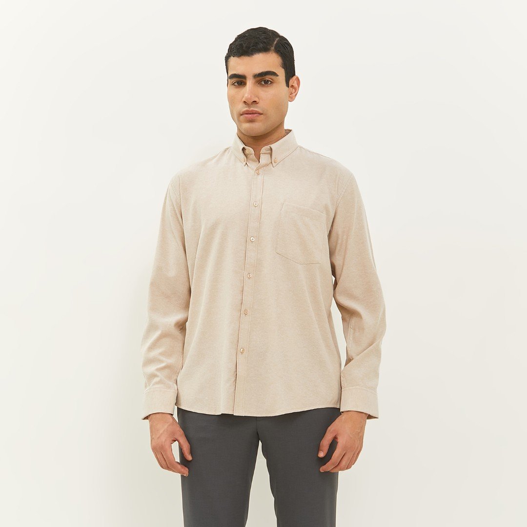 Jobb Abney Kemeja Pria Lengan Panjang Regular Fit Khaki - Image 2