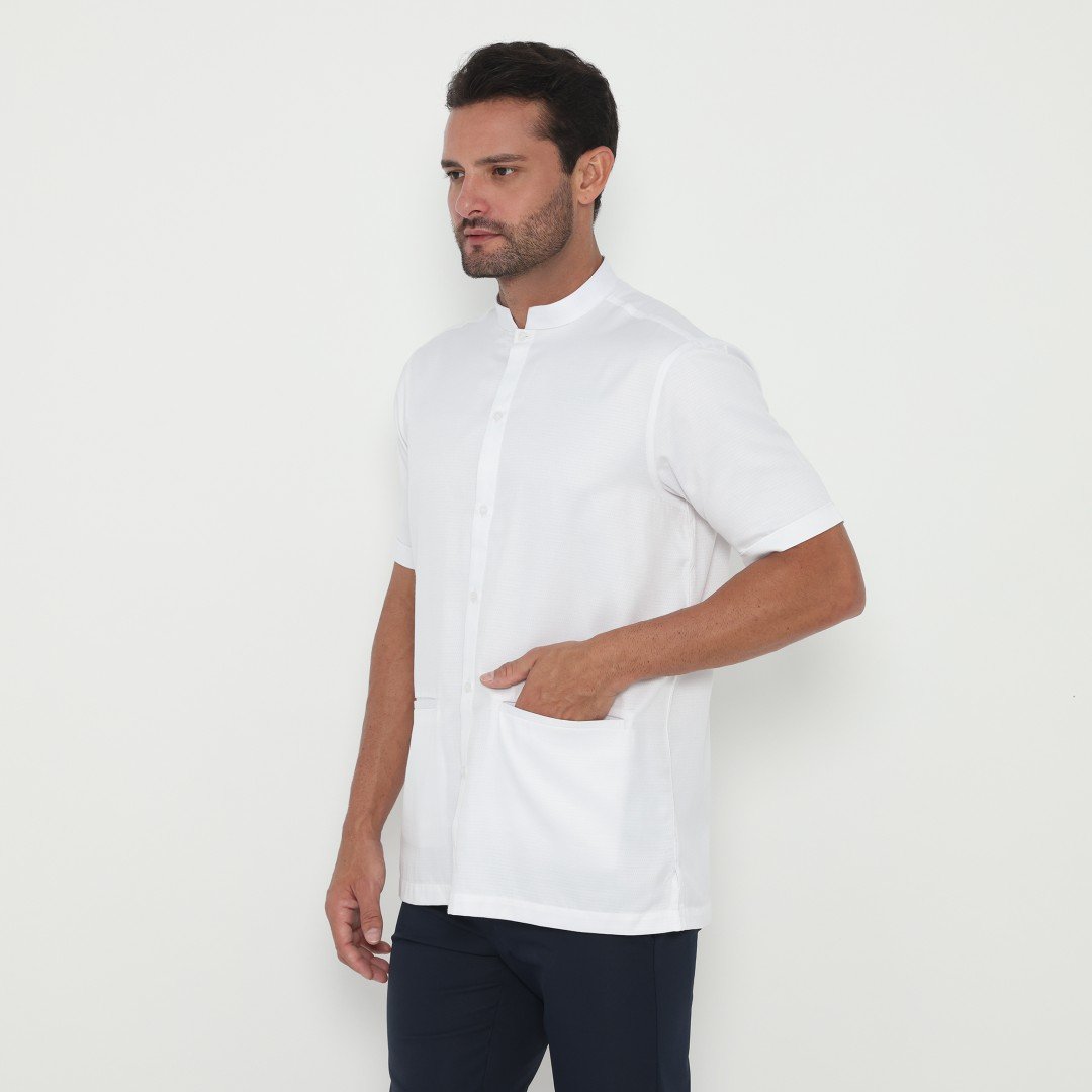 Jobb Ahsan Baju Koko Pria Lengan Pendek Regular Fit Putih - Image 2