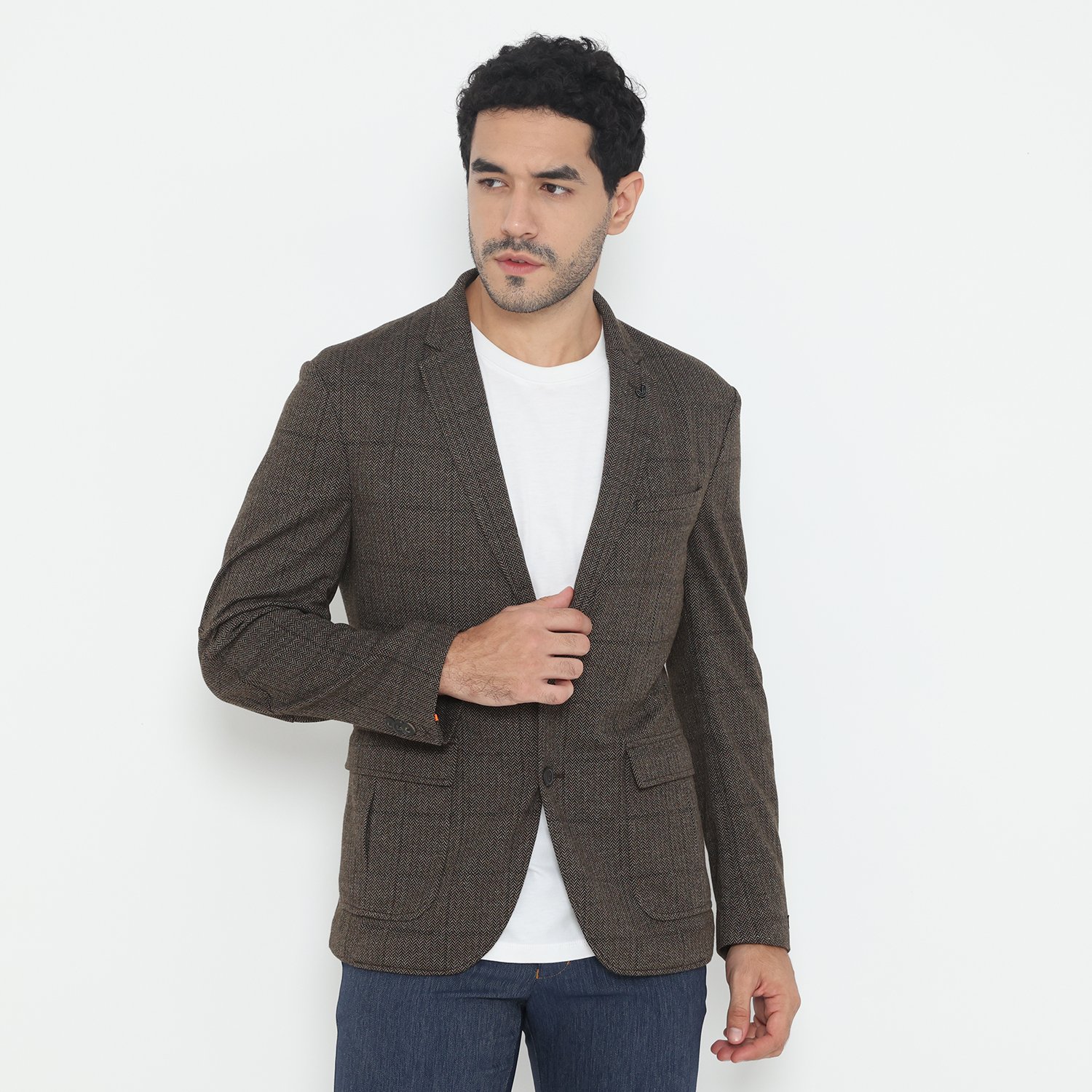 JOBB Axel-T2 Jas Pria Slim Fit Brown - Image 2