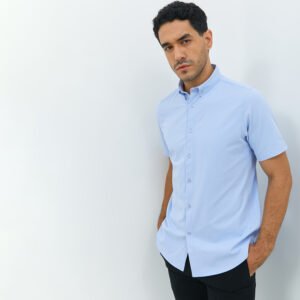 Jobb Edore Kemeja Pria Lengan Pendek Slim Fit Biru