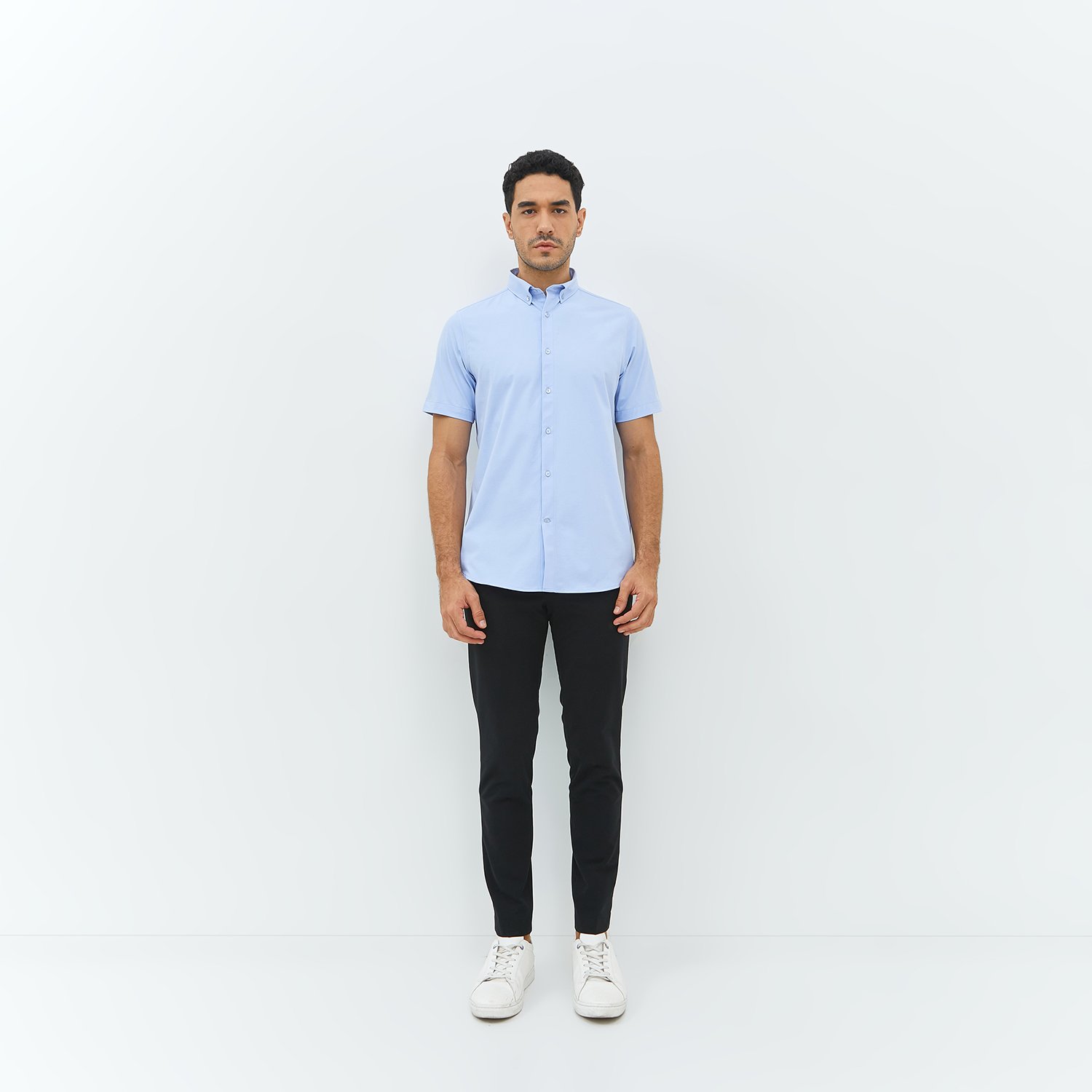 Jobb Edore Kemeja Pria Lengan Pendek Slim Fit Biru - Image 6