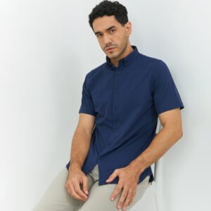 Jobb Edore Kemeja Pria Lengan Pendek Slim Fit Navy