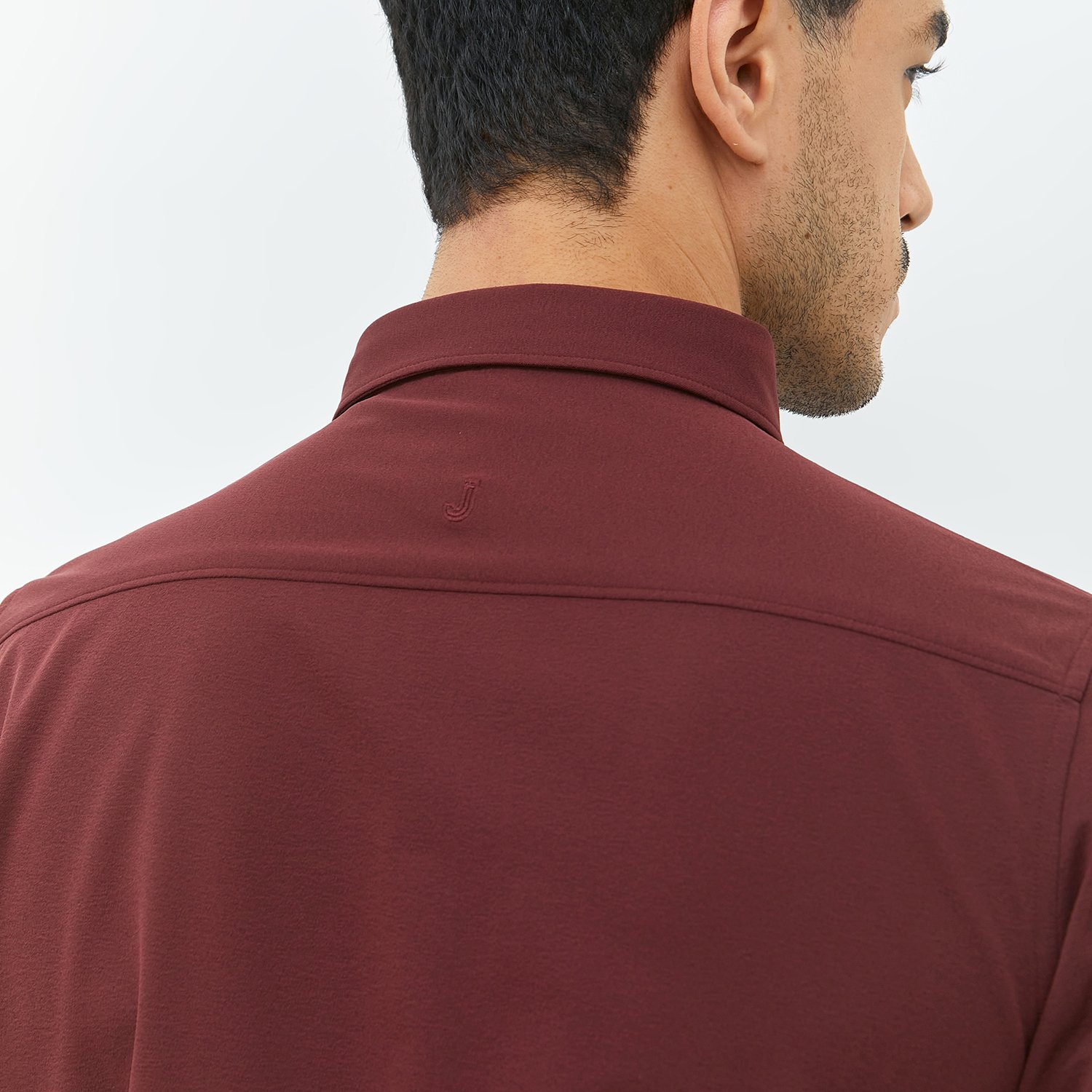 Jobb Edore Kemeja Pria Lengan Pendek Slim Fit Wine - Image 5