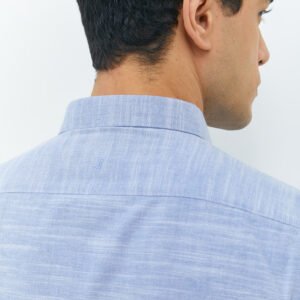 JOBB Finley Kemeja Pria Lengan Pendek Slim Fit Light Blue