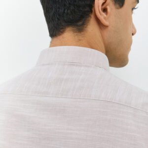 JOBB Finley Kemeja Pria Lengan Pendek Slim Fit Light Khaki