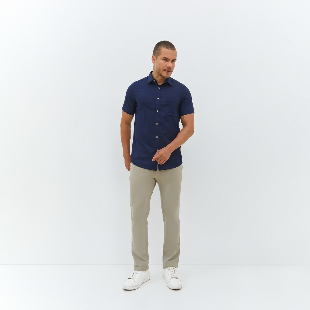 Jobb Fulton Kemeja Pria Lengan Pendek Slim Fit Navy - Image 6