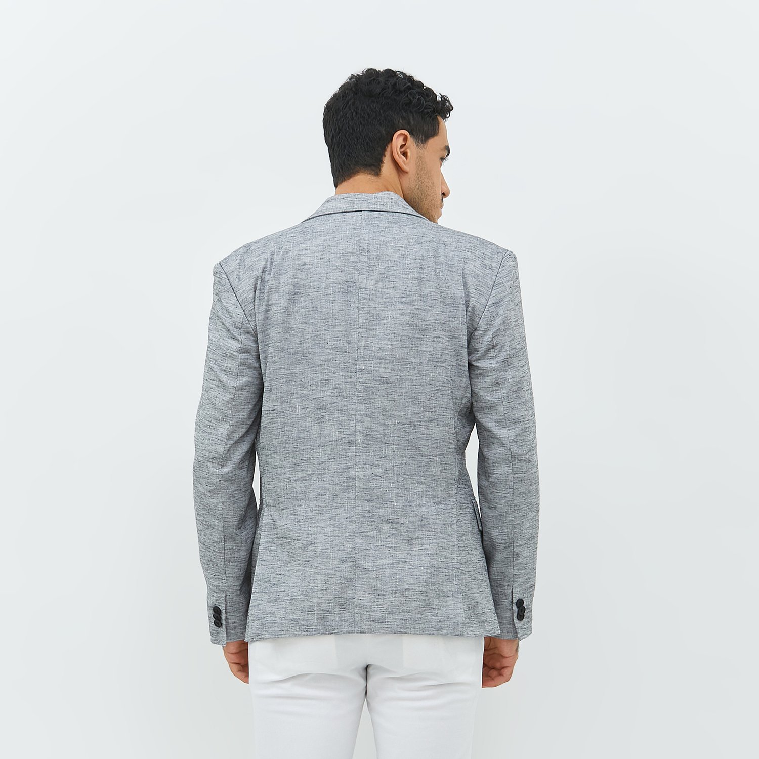 Jobb Hickory-T2 Blazer Pria Slim Fit Abu-Abu - Image 4