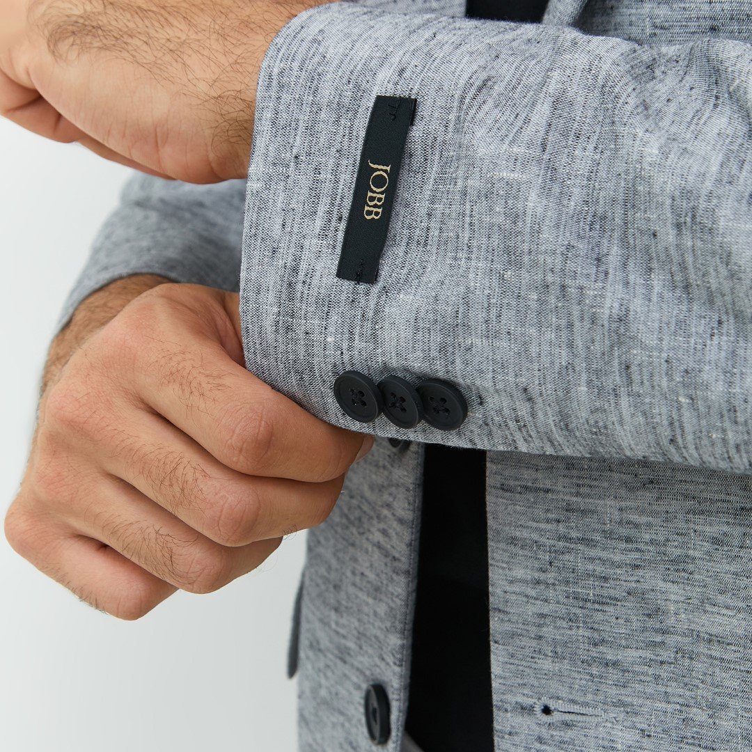 Jobb Hickory-T2 Blazer Pria Slim Fit Abu-Abu - Image 5