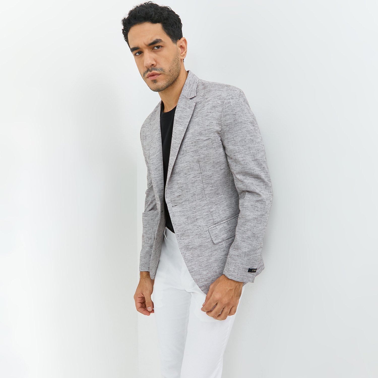 Jobb Hickory-T2 Blazer Pria Slim Fit Coklat - Image 2