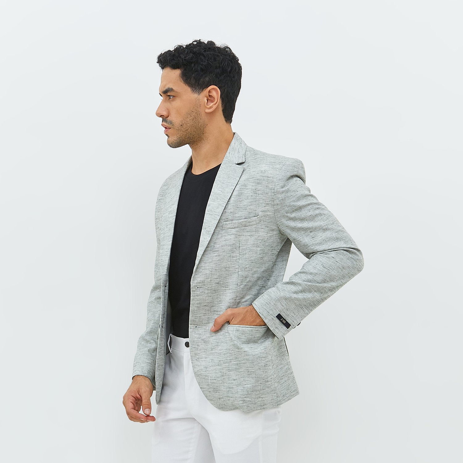 Jobb Hickory-T2 Blazer Pria Slim Fit Hijau - Image 2