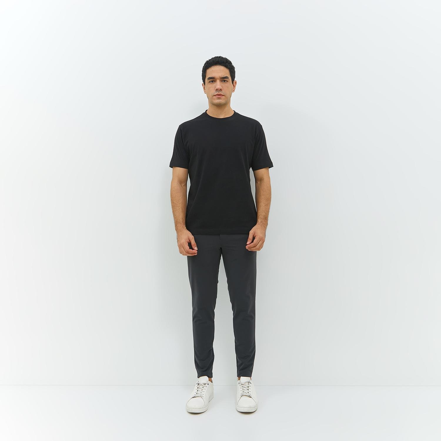 JOBB Janssen T-shirt Pria Regular Fit Dark Black - Image 6