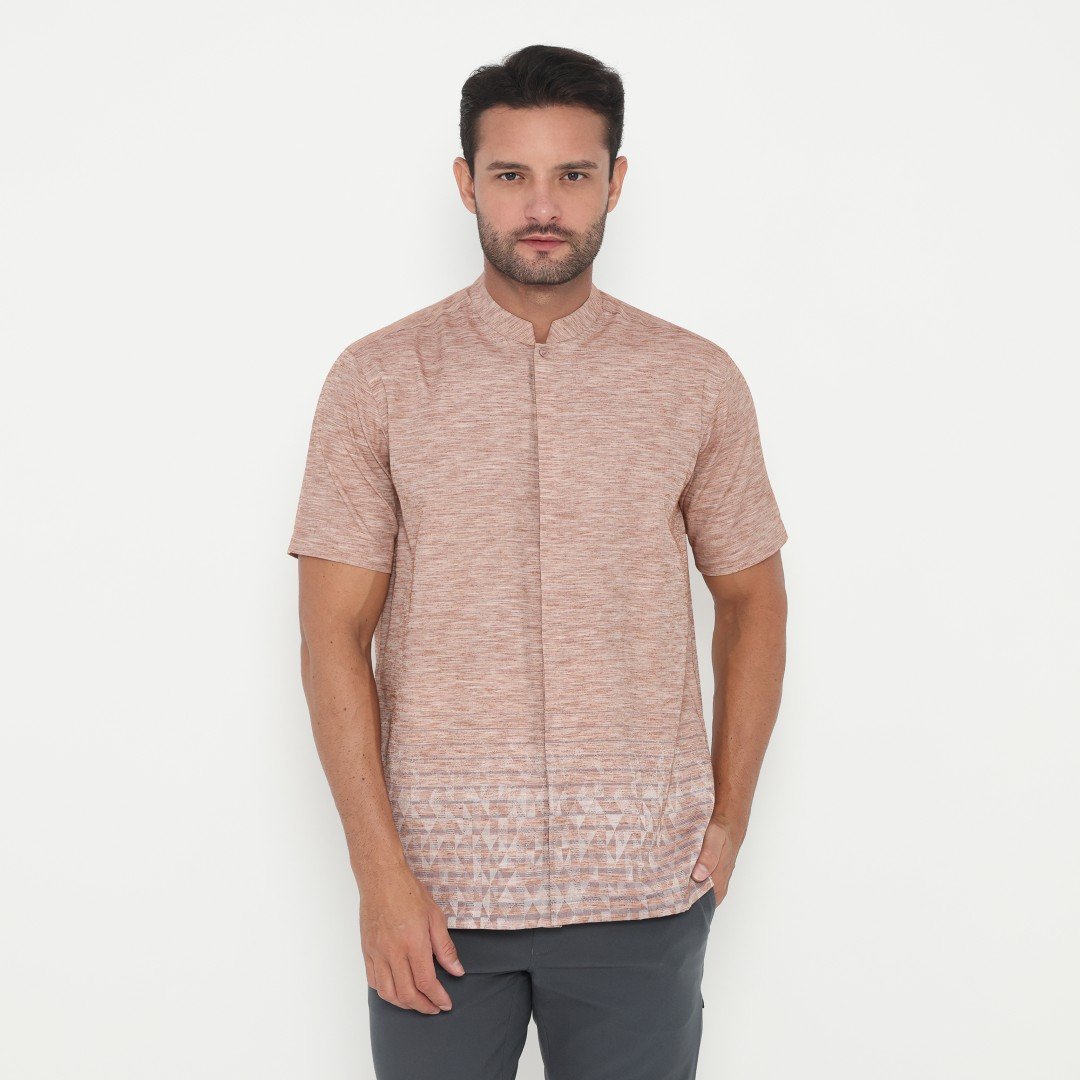 Jobb Javed Baju Koko Pria Lengan Pendek Regular Fit Teracota