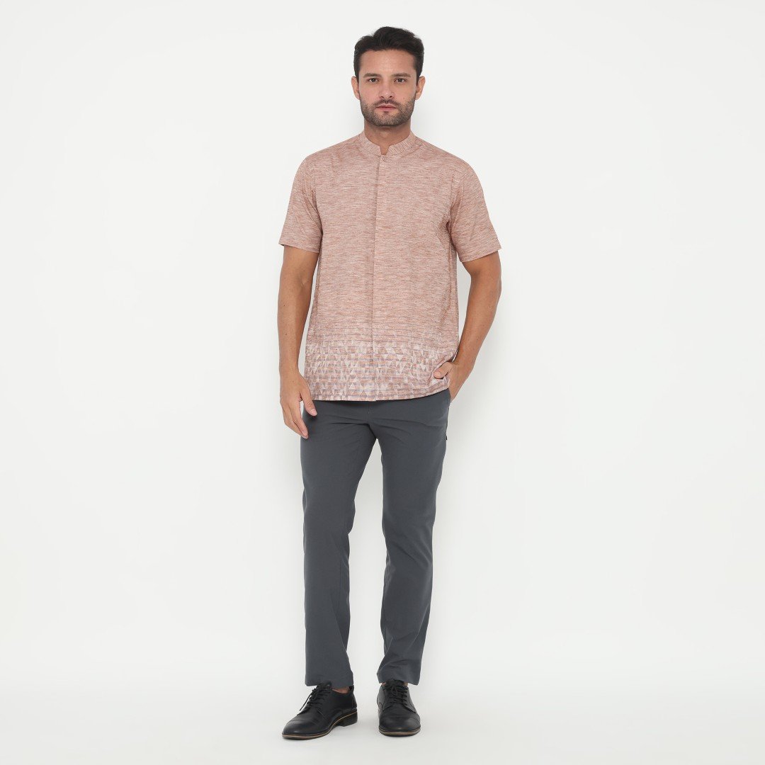Jobb Javed Baju Koko Pria Lengan Pendek Regular Fit Teracota - Image 4