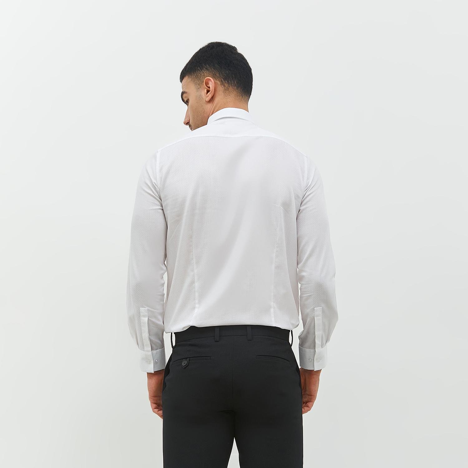 Jobb Shelbourne Kemeja Pria Lengan Panjang Slim Fit Putih - Image 3