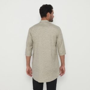 Jobb Khalil Baju Koko Pria Kurta Lengan Pendek Regular Fit Olive