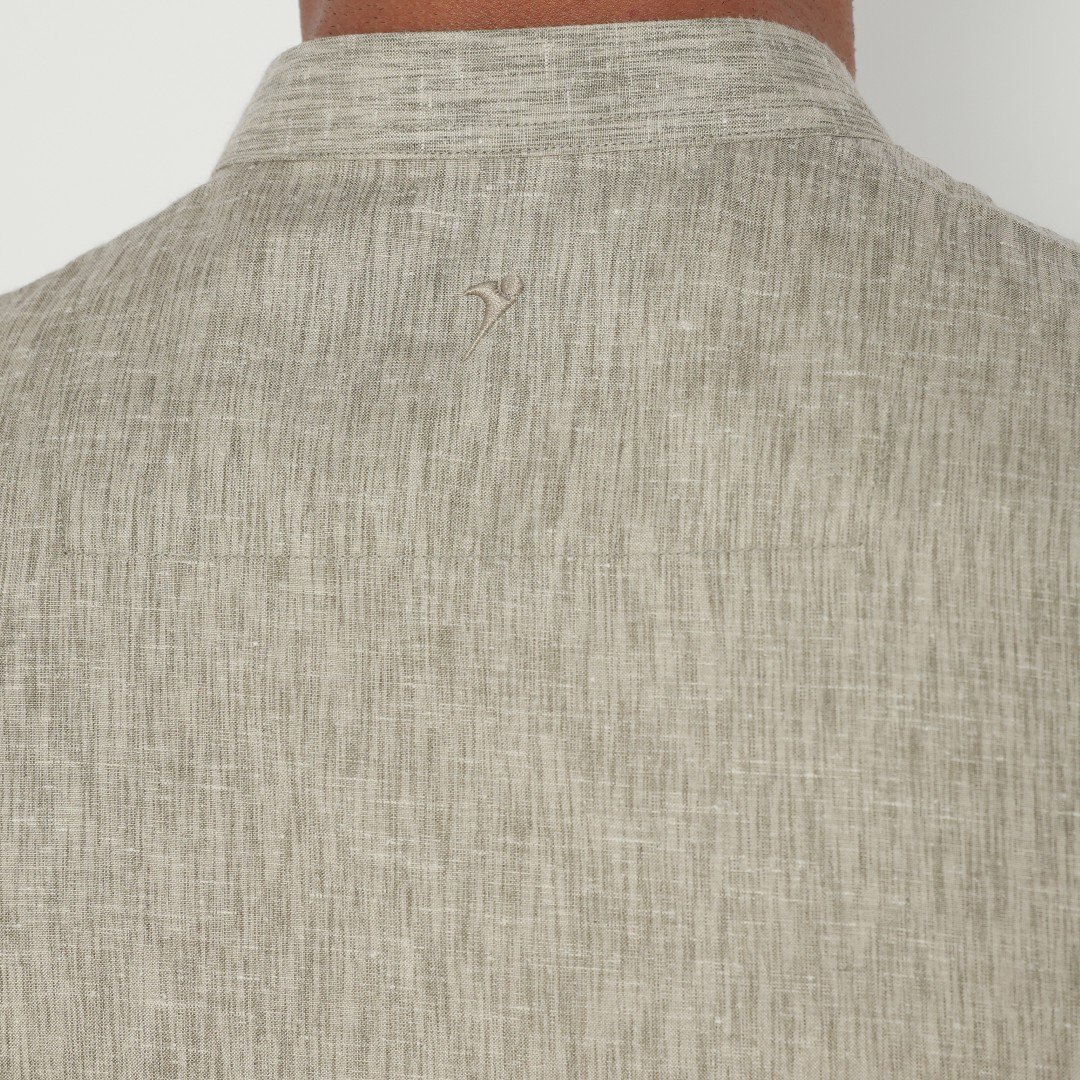 Jobb Khalil Baju Koko Pria Kurta Lengan Pendek Regular Fit Olive - Image 4