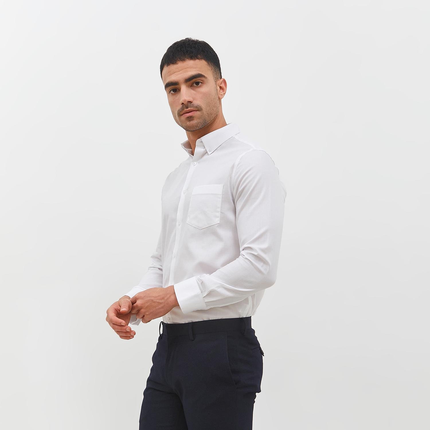 Jobb Livero Kemeja Pria Lengan Panjang Slim Fit Putih - Image 2