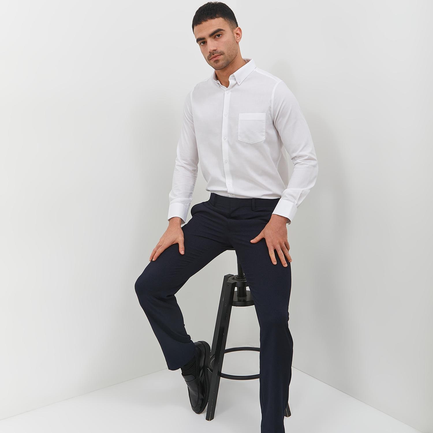 Jobb Livero Kemeja Pria Lengan Panjang Slim Fit Putih - Image 5
