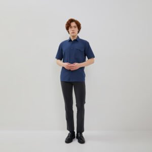 Jobb Marzo Kemeja Pria Lengan Pendek Regular Fit Medium Blue