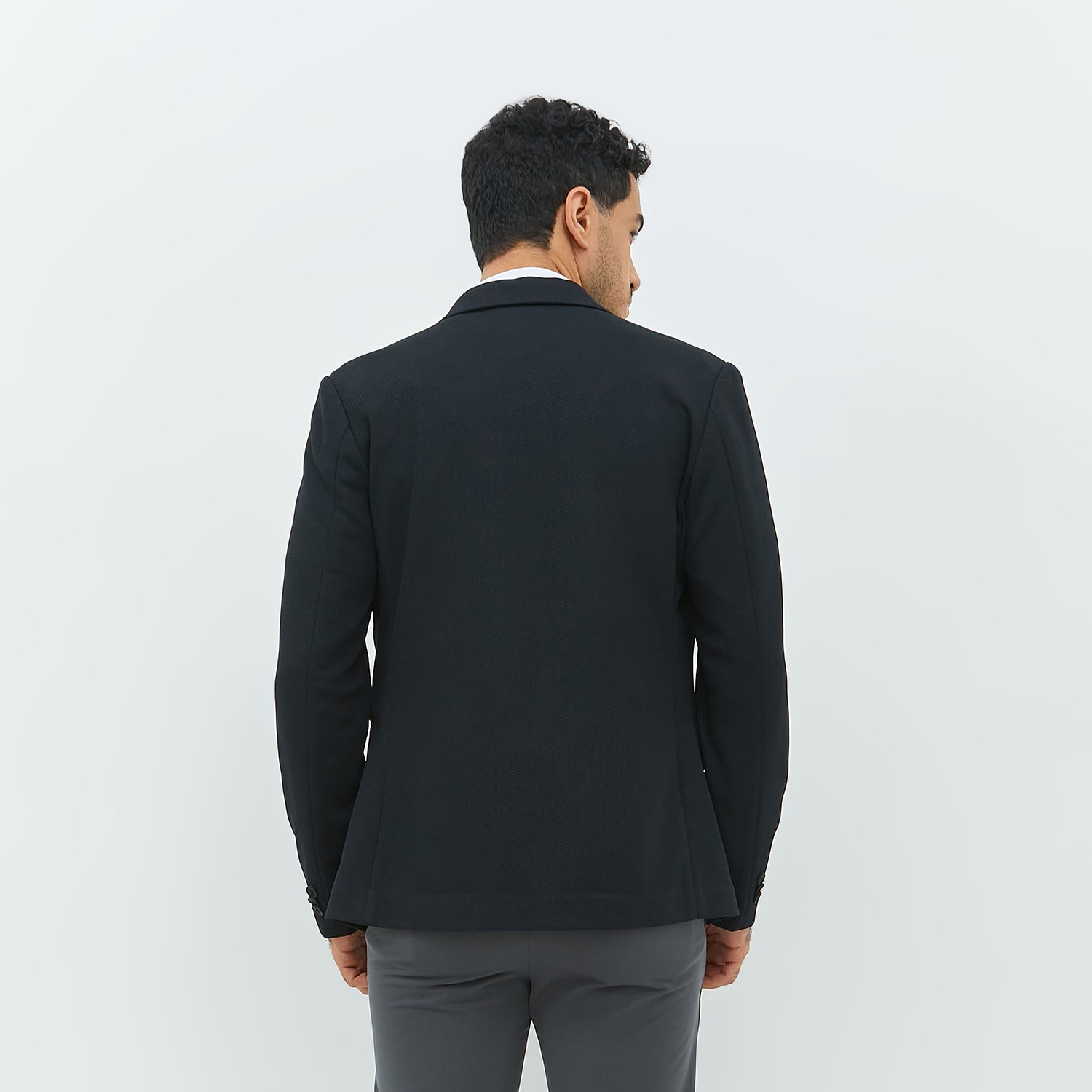 Jobb Pradier-T2 Blazer Pria Slim Fit Hitam - Image 4