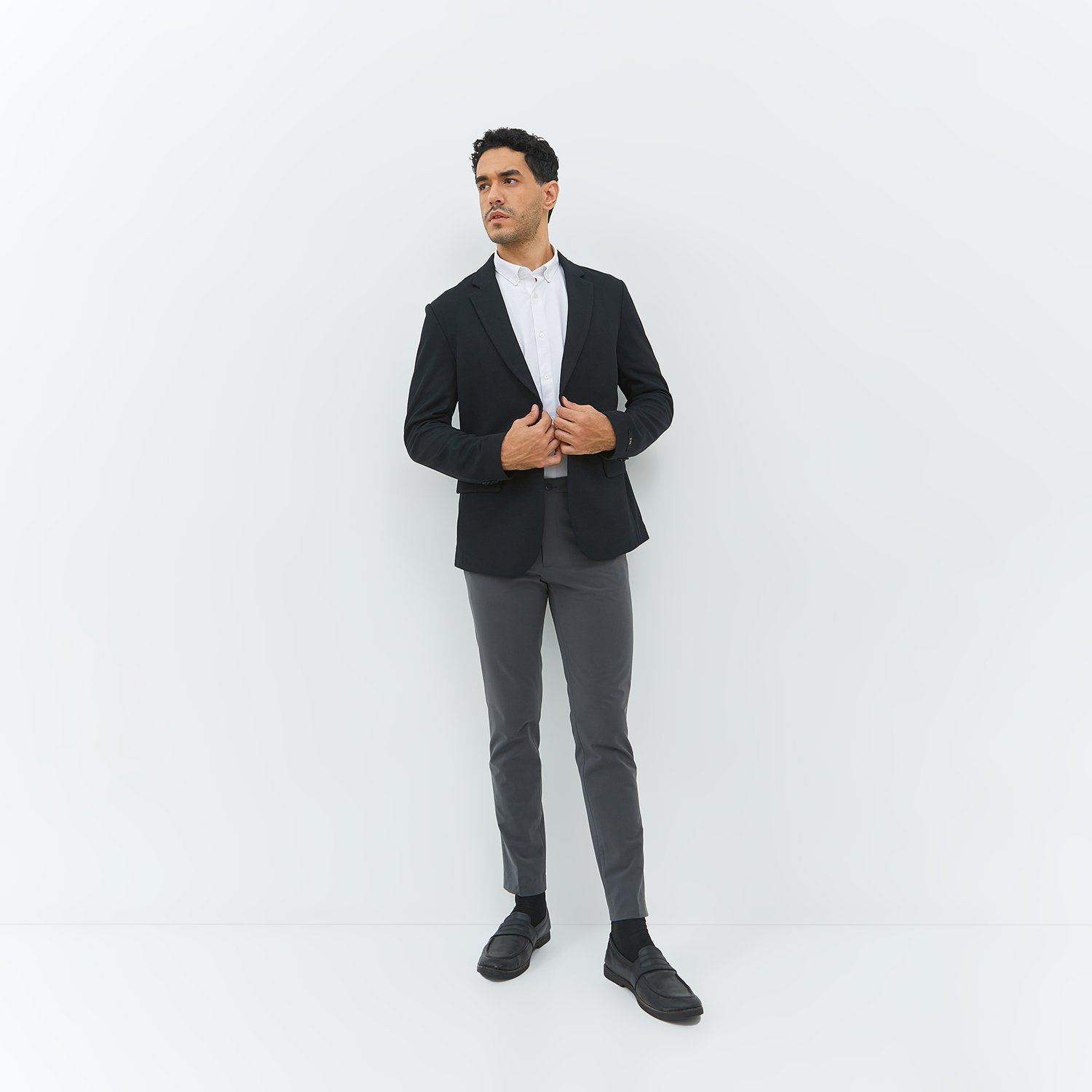 Jobb Pradier-T2 Blazer Pria Slim Fit Hitam - Image 6