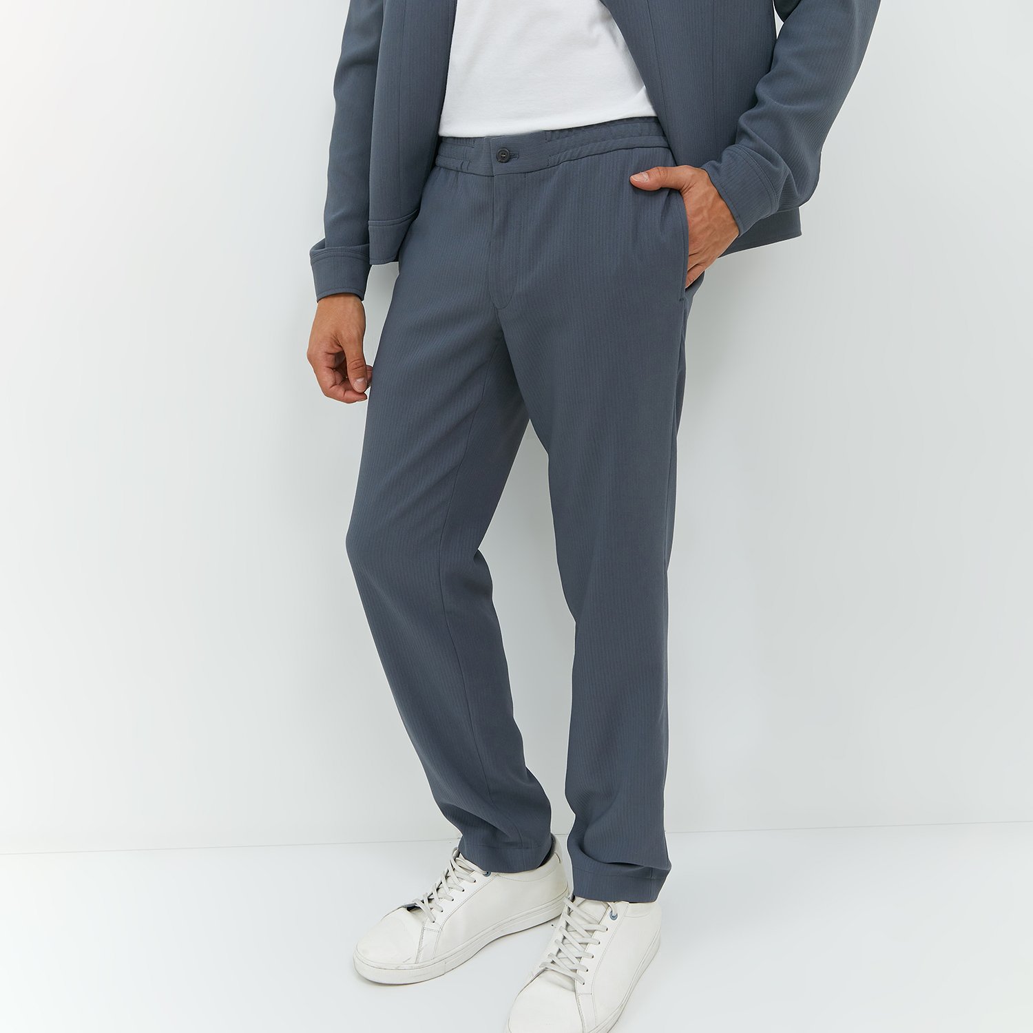 JOBB Rocher Celana Panjang Pria Slim Fit Medium Grey - Image 5