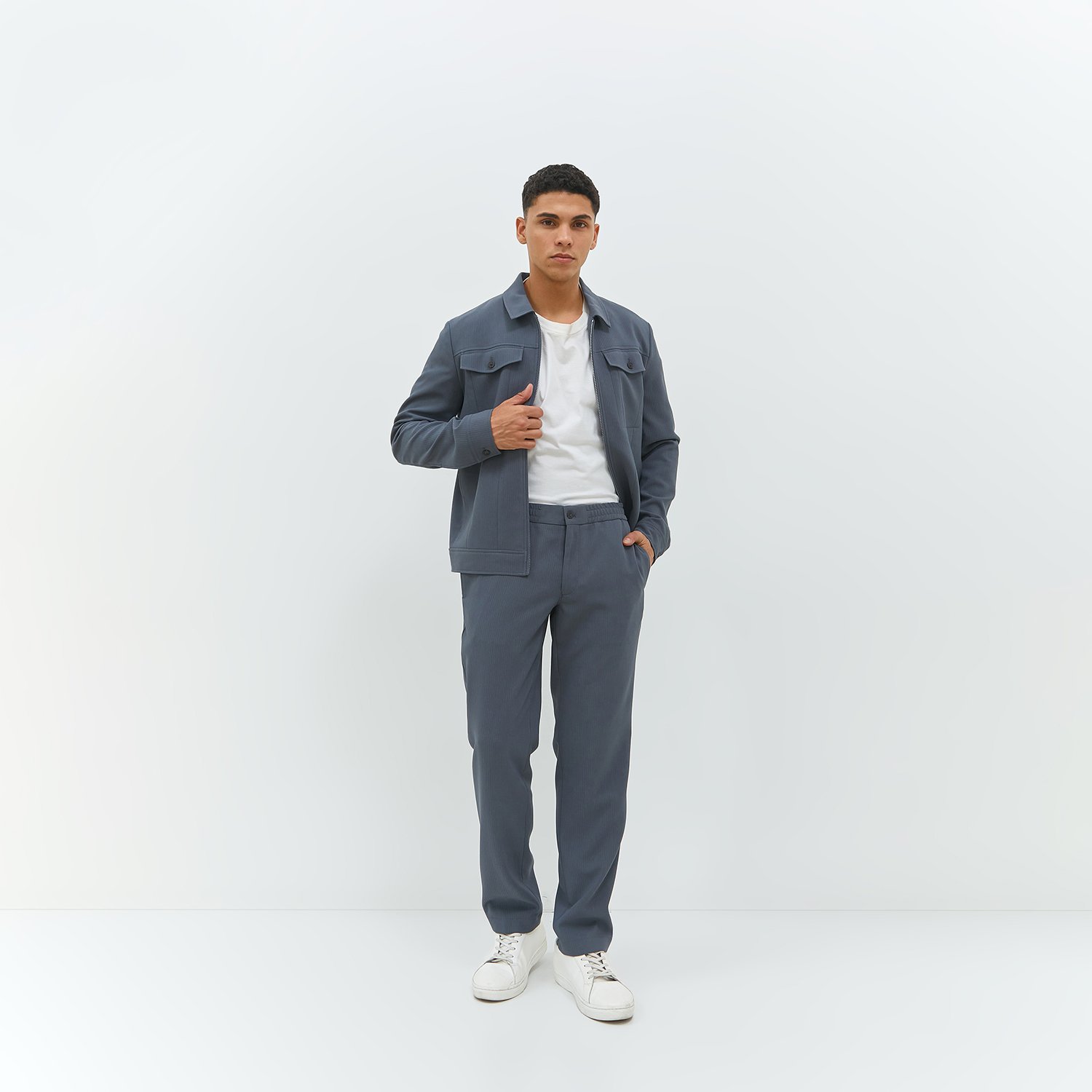 JOBB Rocher Celana Panjang Pria Slim Fit Medium Grey - Image 2