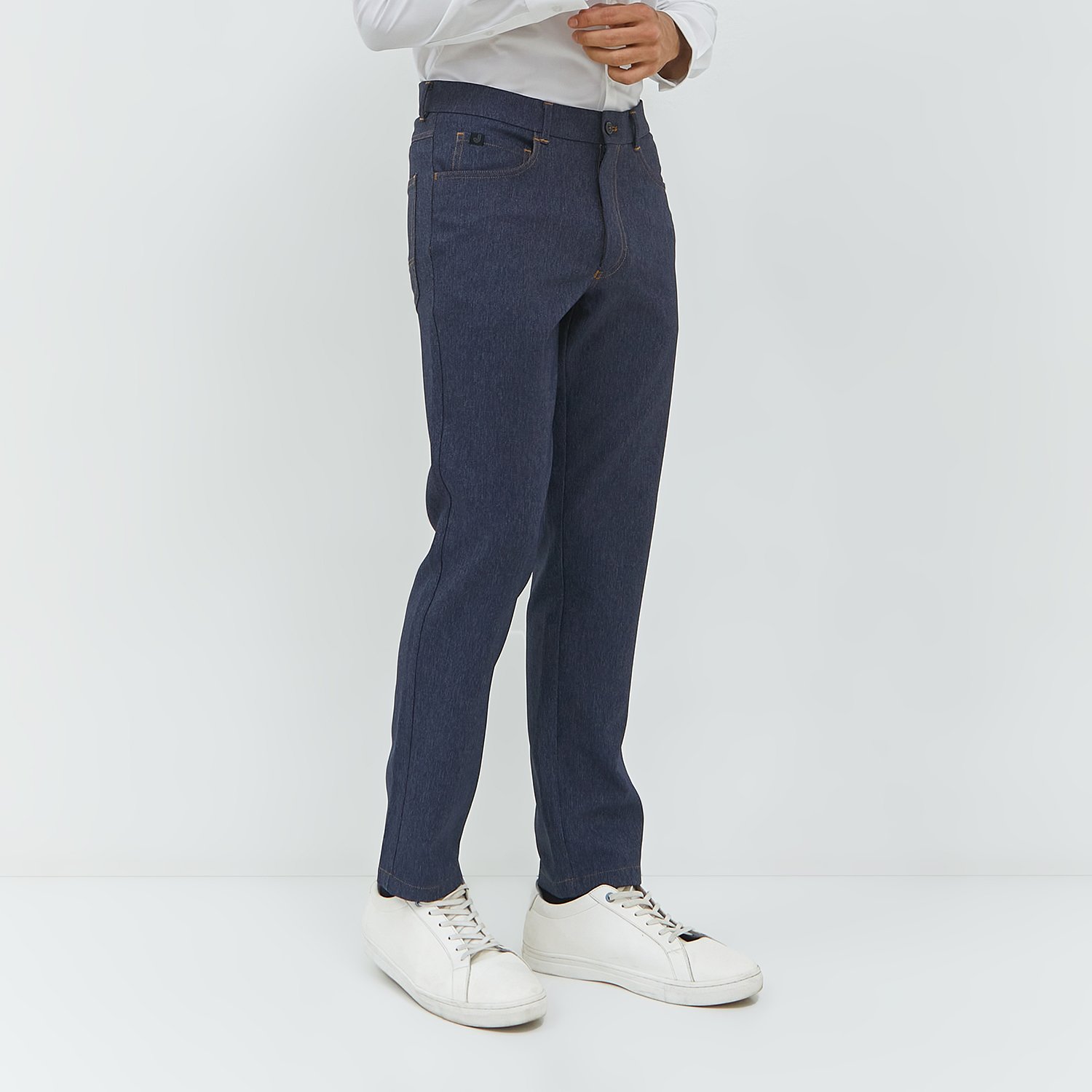 Jobb Ronaldo-B Celana Panjang Modern Slim Fit Navy - Image 4