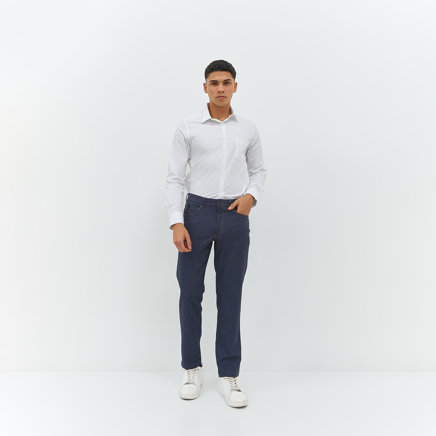 Jobb Ronaldo-B Celana Panjang Modern Slim Fit Navy - Image 6