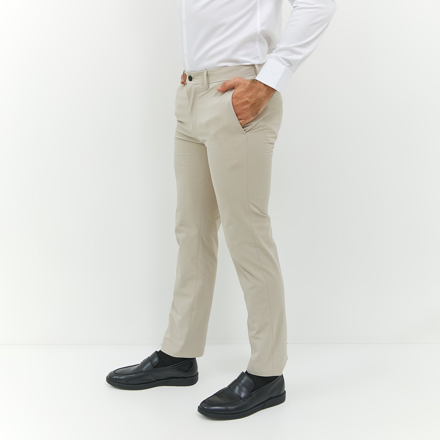 JOBB Spectre-B Celana Panjang Pria Modern Slim Fit Beige - Image 2