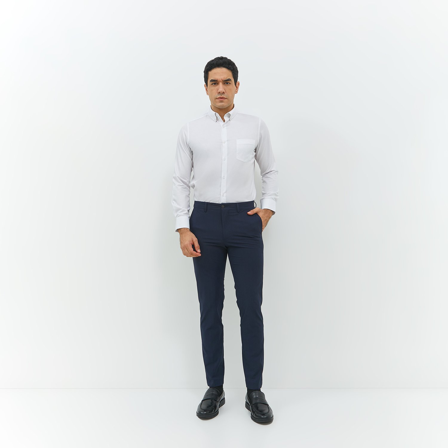JOBB Spectre-B Celana Panjang Pria Modern Slim Fit Navy - Image 6