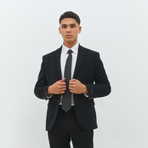 JOBB Topaz-T2 Jas Pria Slim Fit Dark Black