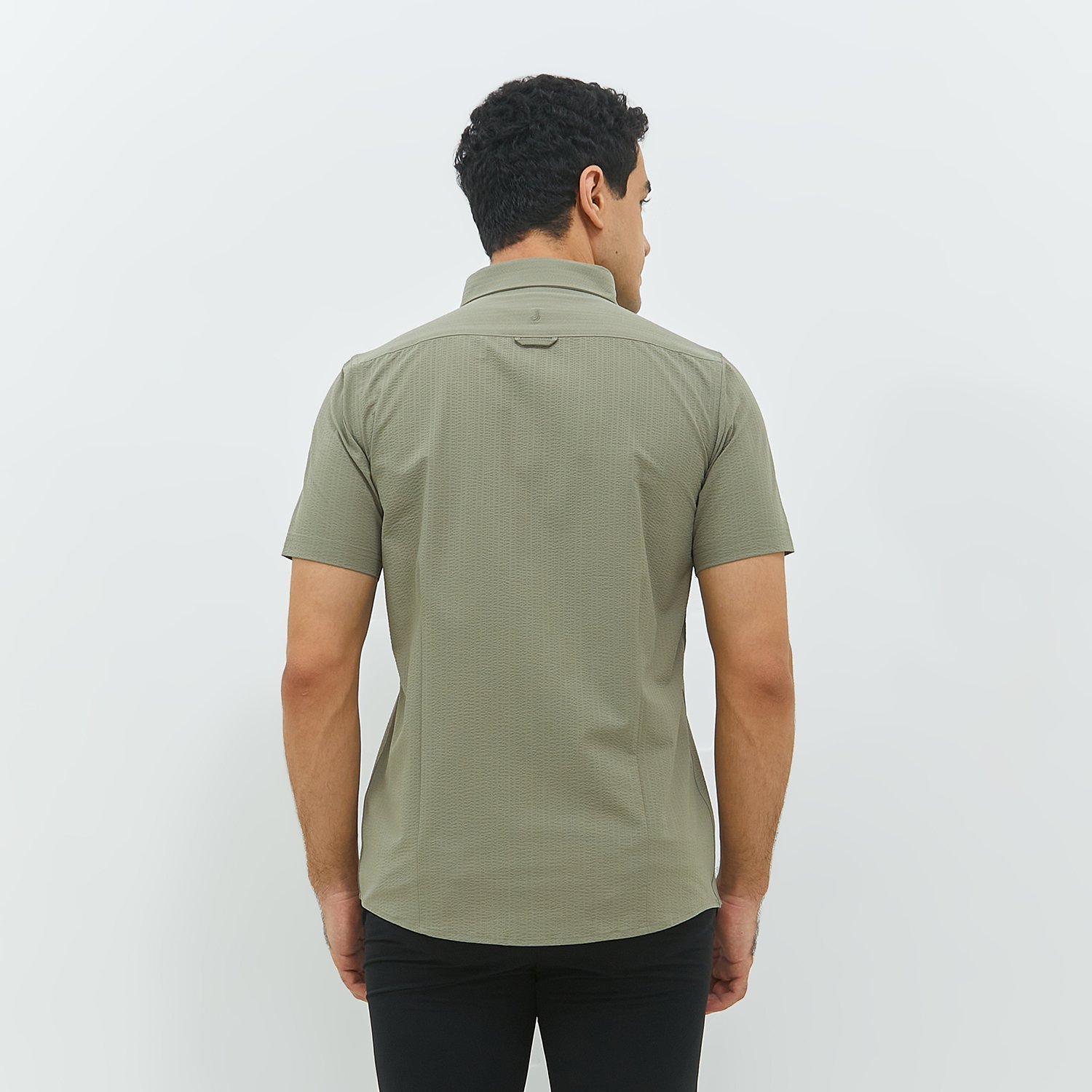 JOBB Truro Kemeja Pria Lengan Pendek Slim Fit Medium Green - Image 4