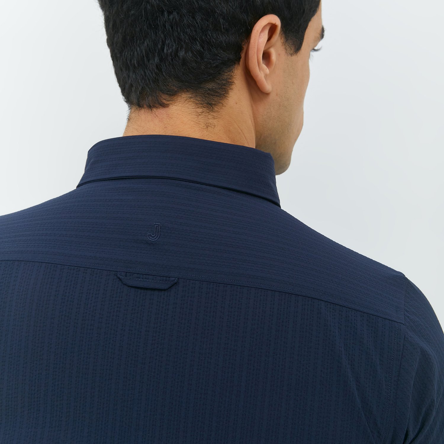 JOBB Truro Kemeja Pria Lengan Pendek Slim Fit Navy - Image 2