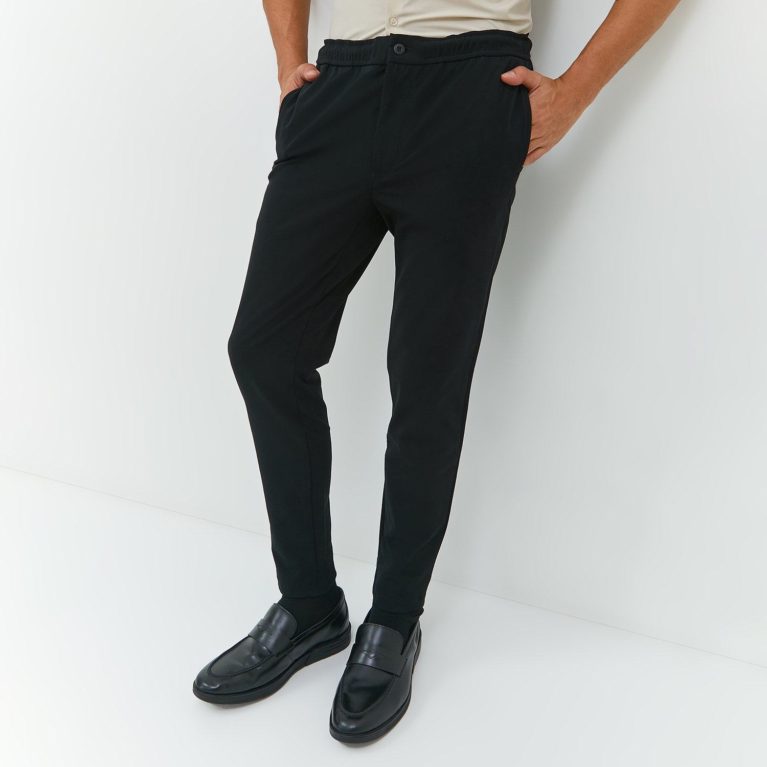 JOBB Tyga Celana Panjang Pria Modern Slim Fit Dark Black - Image 6