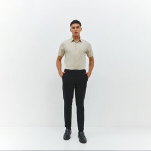 JOBB Tyga Celana Panjang Pria Modern Slim Fit Dark Black