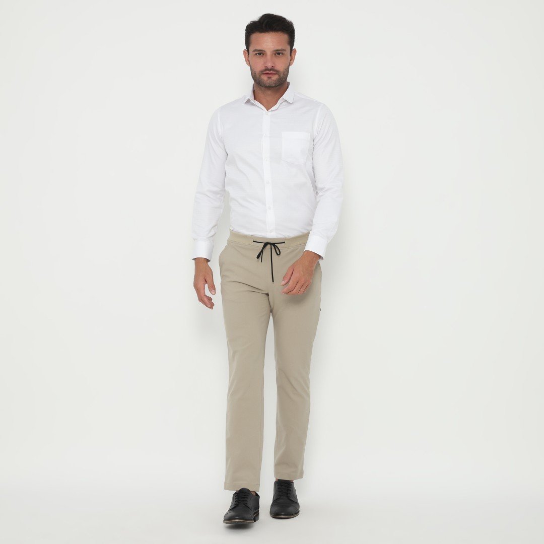 Jobb Venus Celana Panjang Modern Slim Fit Light Khaki - Image 5