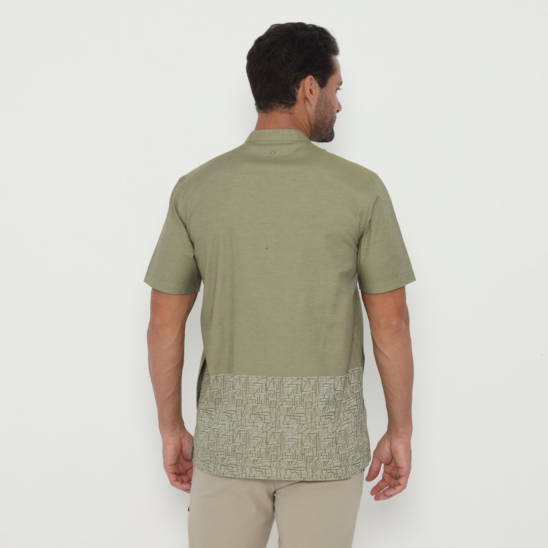 Jobb Zeeshan Baju Koko Pria Lengan Pendek Regular Fit Light Green - Image 4