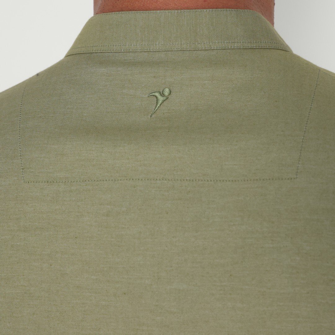 Jobb Zeeshan Baju Koko Pria Lengan Pendek Regular Fit Light Green - Image 5