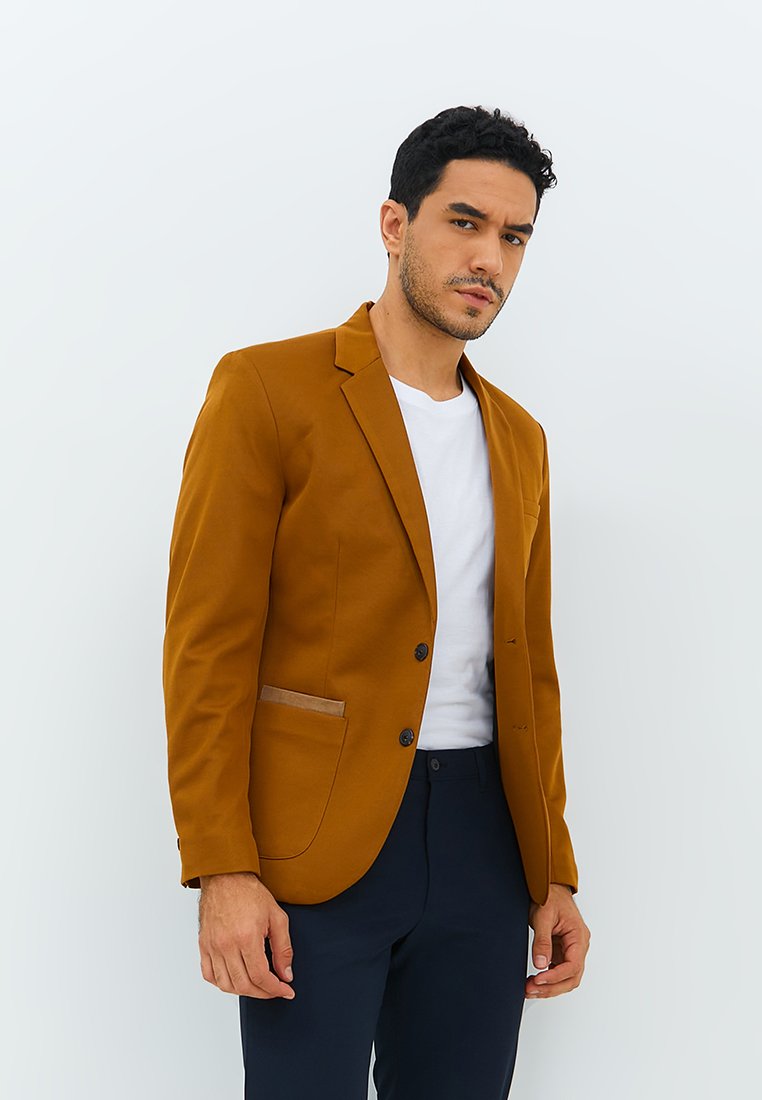 Jobb Julio-T2 Blazer Pria Slim Fit Mustard