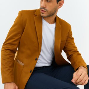Jobb Julio-T2 Blazer Pria Slim Fit Mustard