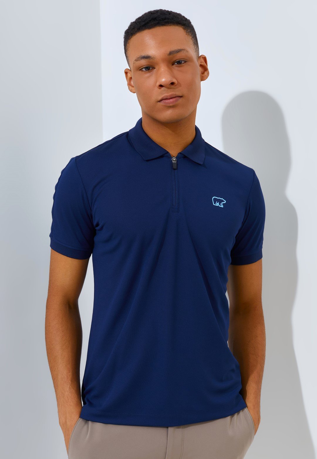 Jack Nicklaus Kenan Polo Shirt Pria Slim Fit Sodalite Blue