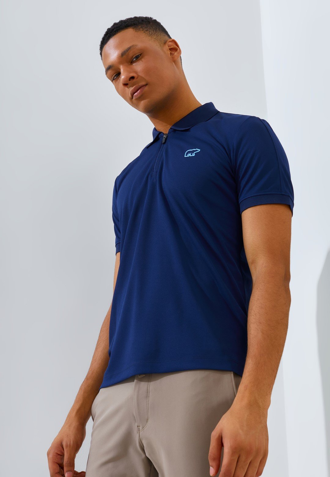 Jack Nicklaus Kenan Polo Shirt Pria Slim Fit Sodalite Blue - Image 2