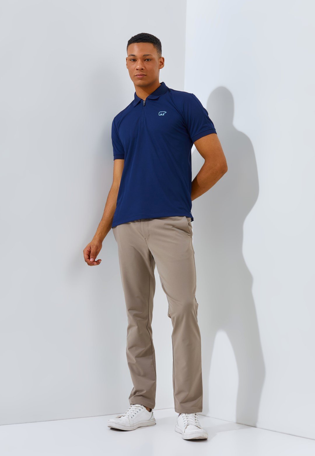 Jack Nicklaus Kenan Polo Shirt Pria Slim Fit Sodalite Blue - Image 4