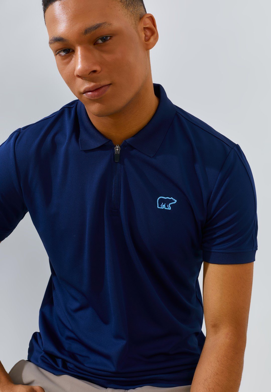 Jack Nicklaus Kenan Polo Shirt Pria Slim Fit Sodalite Blue - Image 5